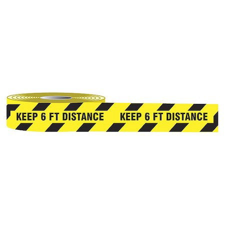 Zoro Select Mpt307 Barricade Tape, 3" X 1000-Ft
