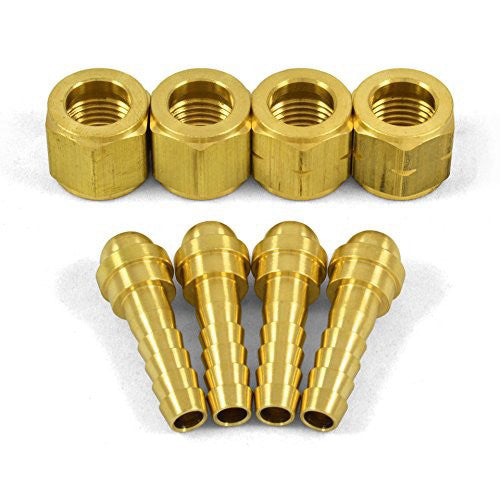 1/4" ID Hose Repair Parts Kit, Welding Torch Twin 'B' Size 1/4" Fittings, 2 Sets