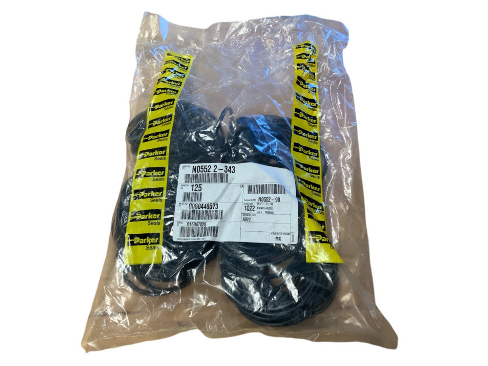 125 Pieces Parker N055 2-343 NBR 90-Durometer O-Rings - High-Performance Oil Res