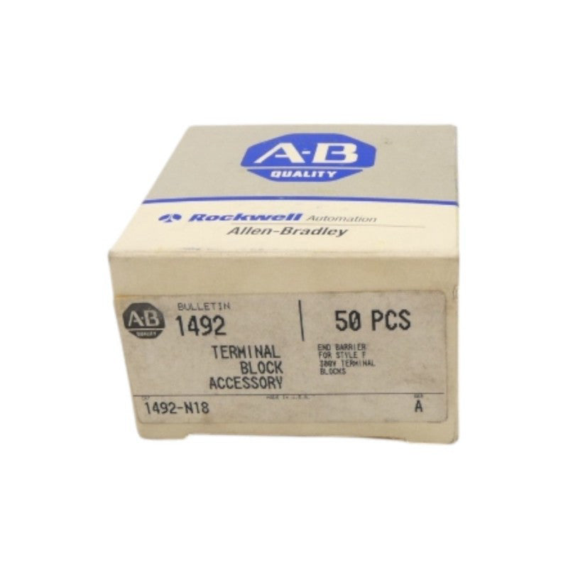 ALLEN BRADLEY 1492-N18 SER. A (PKG OF 50) (GY/BL) NSMP