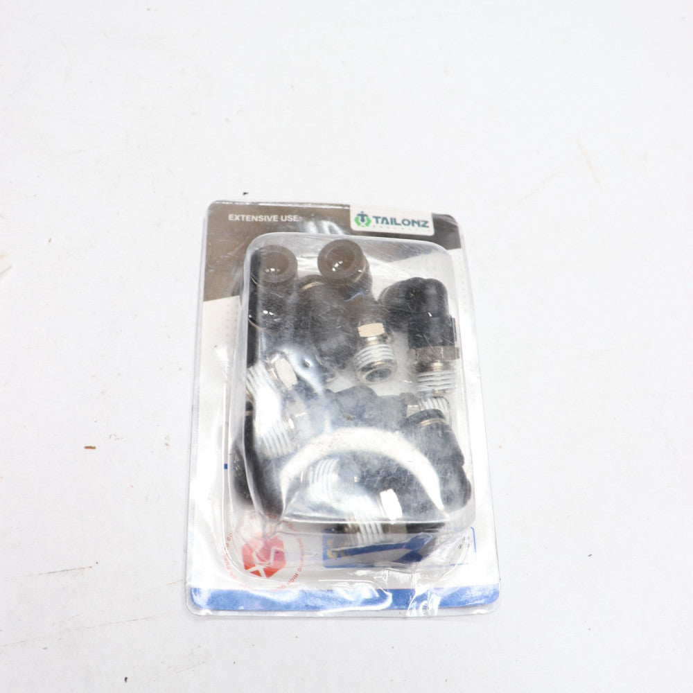 (10-Pk) Tailonz Male Straight Push to Connect Fitting 5/16" Tube OD x 1/4" NPT