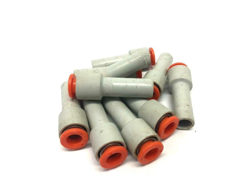 SMC KQ2R07-11A Plug-In Reducer Fitting 1/4" Tube 3/8" Port LOT OF 10