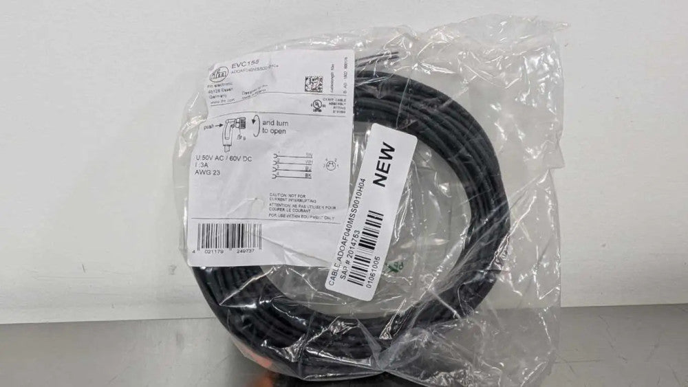 IFM Efector EVC155 Cordset ADOAF040MSS0010H04 10m M8 Black 4 Pin Female 4 Wire 2