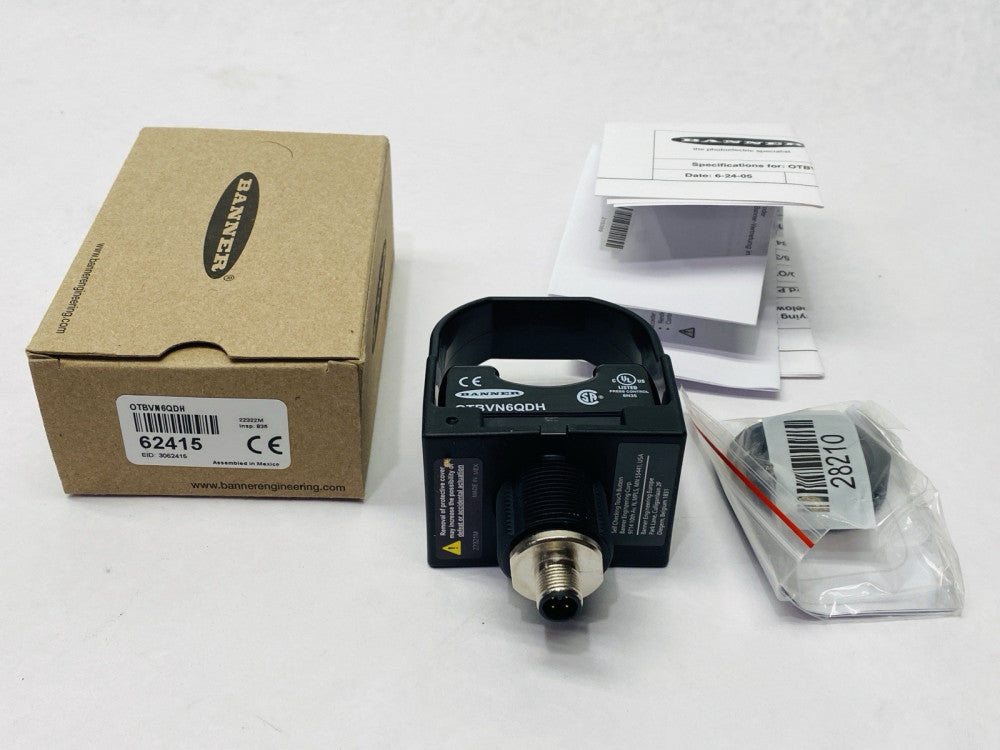 Banner OTBVN6QDH OTB Series Optical Touch Button Momentary Action M12 62415