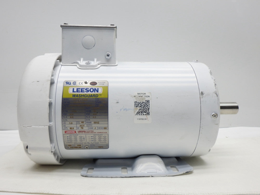Leeson 119783 3 Hp 230/460V Washguard Electric Motor - NEW BENT COVER