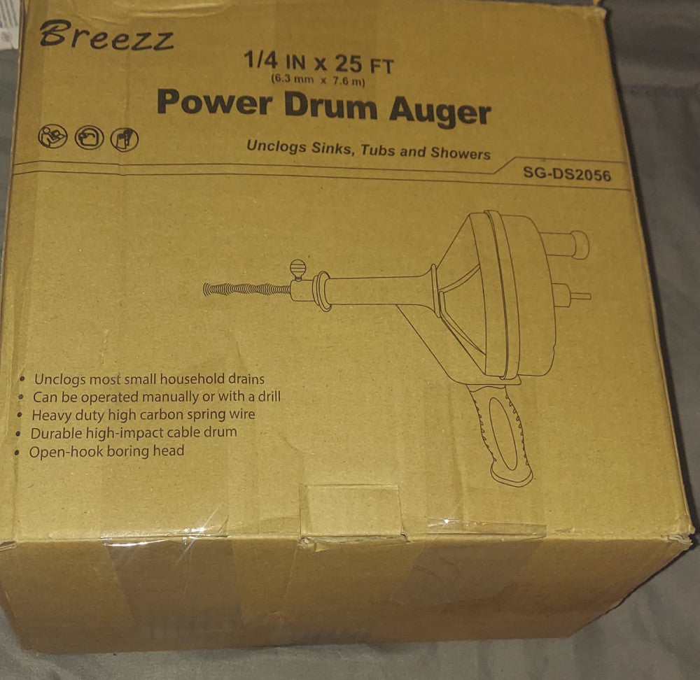 Breeze power drum auger