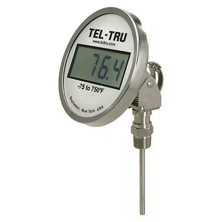 Tel-Tru Nd5ab09111-P22026 Digital Dial Thermometer,2-1/2" Stem L