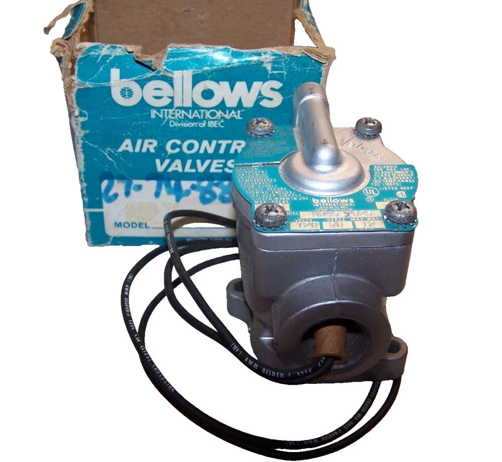 NEW BELLOWS VALVAIR PNEUMATIC PILOT SOLENOID VALVE 120 VAC K045-12025