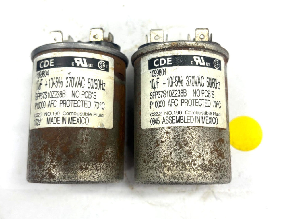 CDE 1099804 MOTOR RUN CAPACITATOR LOT OF 2