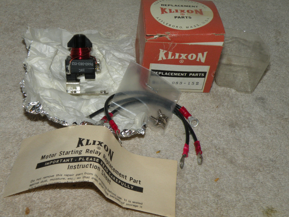 Klixon Motor Starting Relay 9660-083-152 For Tecumseh 1/6HP S64 S68 S6814