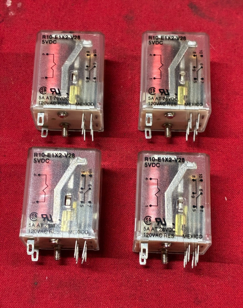 POTTER BRUMFIELD R10-E1X2-V28 POWER RELAY 5VDC (LOT OF 4)