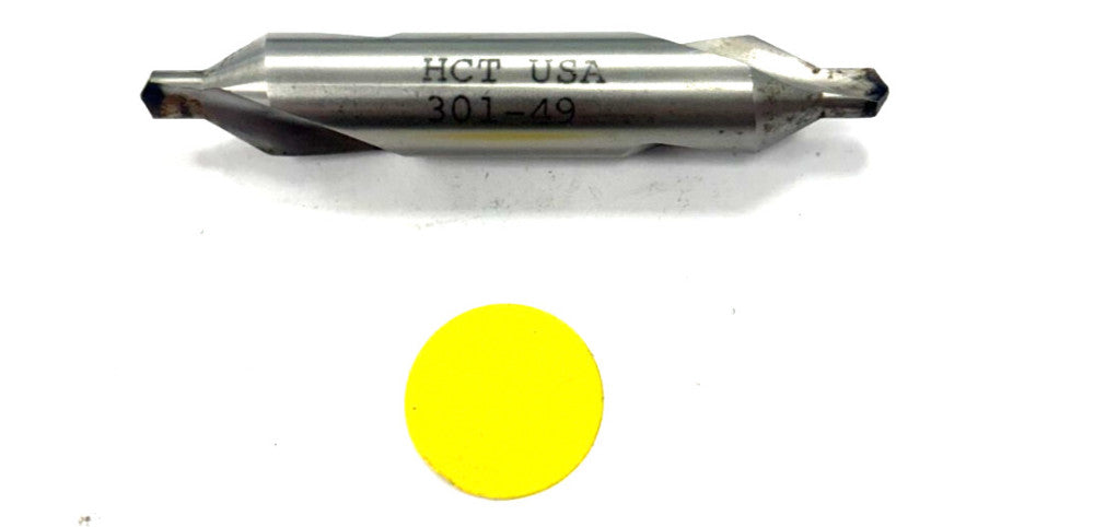 HCT USA 2 FLUTE CENTER DRILL 301-49 OAL- 3"