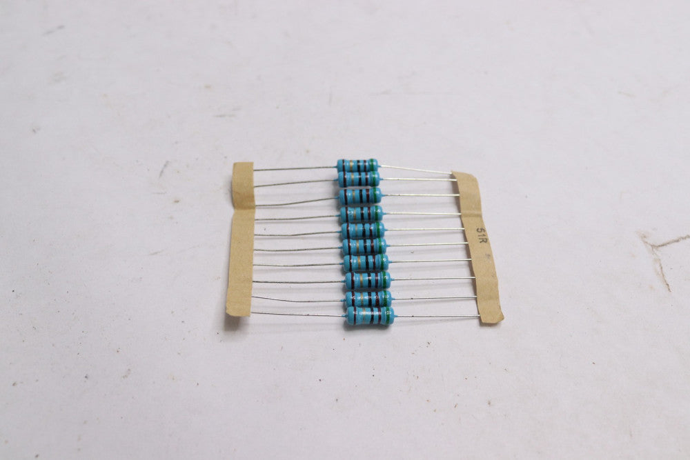 (10-Pk) Metal Film Resistor 51R 1/4 W 250 V 1% 51 Ohm RES-51R