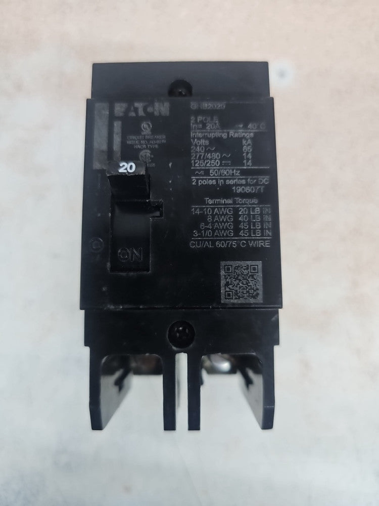 Eaton GHB2020 20A Circuit Breaker 2 Pole 480v NT NTO