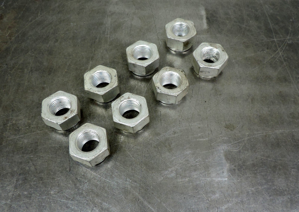 Industrial 2H DA Hex Nut 1-1/4" SAE Course Thread Lot of Eight (8)