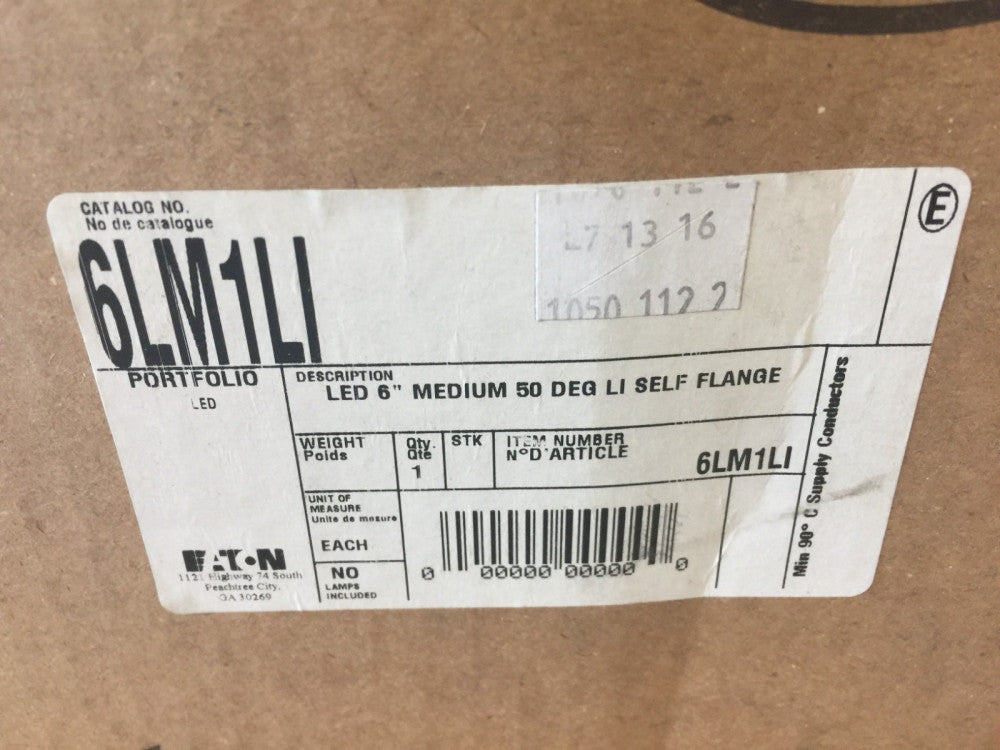 Portfolio 6LM1LI Medium Beam Reflector, 6" LED, Self Flanged Clear Finish