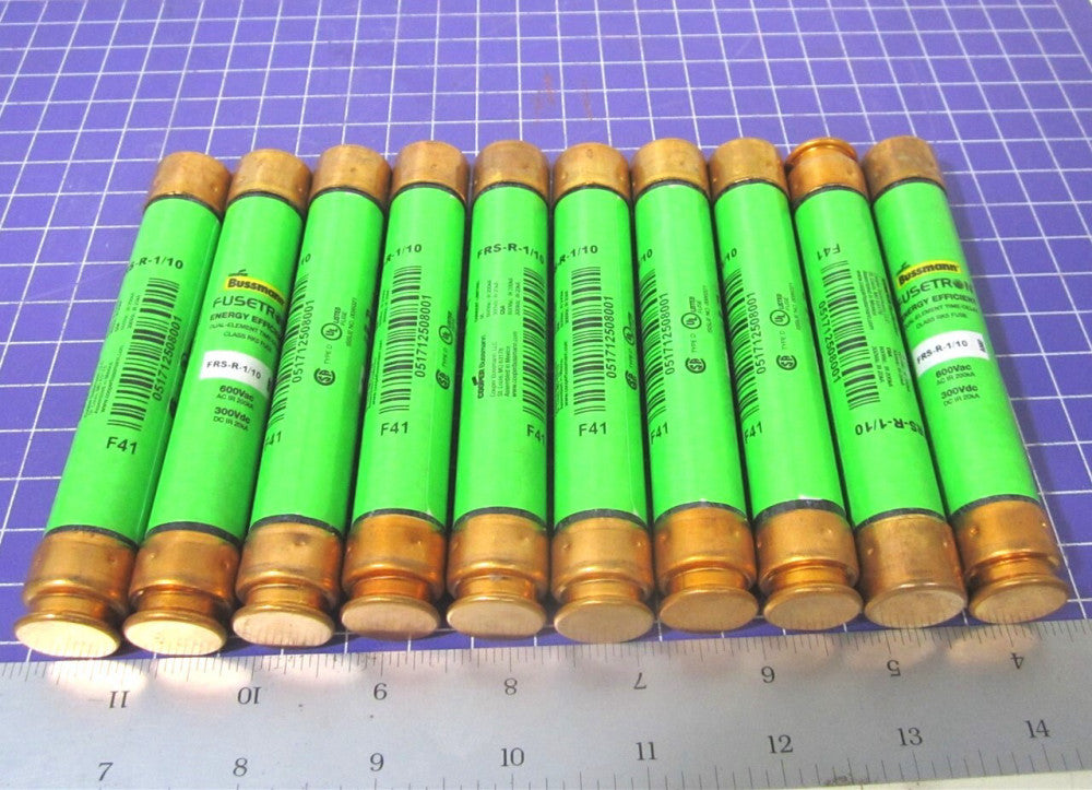 Bussmann FRS-R-1/10 Cartridge Time Delay Fuses RK5 600V Pack of 10