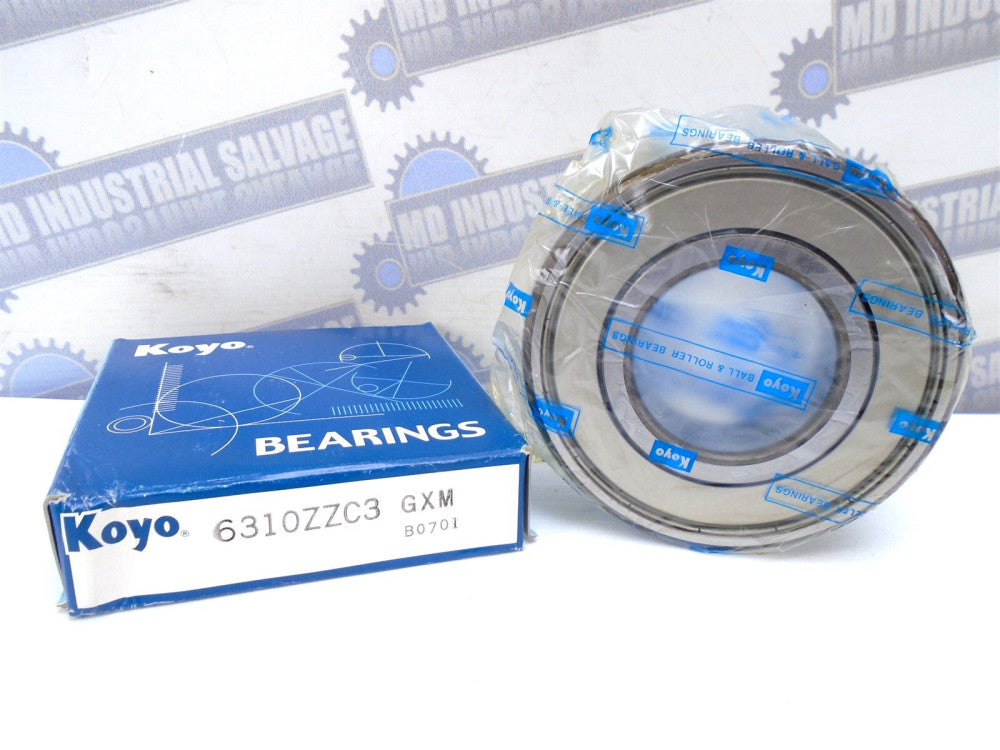KOYO - 6310ZZC3 - Deep Groove Double Shielded BALL BEARING 1.97 ID 4.33 OD 1.06