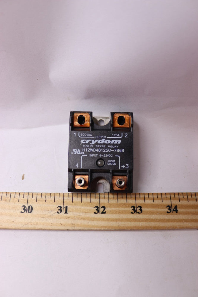 Crydom Solid State Relay 600VAC 125A Black H12WD48125G-7868