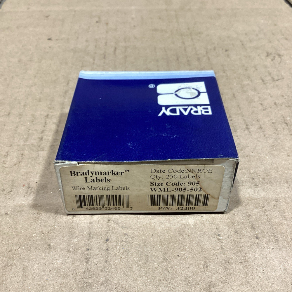 BRADY WML905502 Wire Marking Labels, NOS