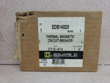 Square D EDB14020 Bolt On Circuit Breaker 20A 1P 277V 1PH EDB 20 Amp 1 Pole