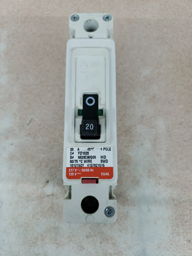 1) New Take Out! Eaton FD1020 Circuit Breaker 20A 1P