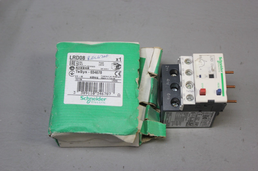 NEW SCHNEIDER OVERLOAD RELAY LRD08