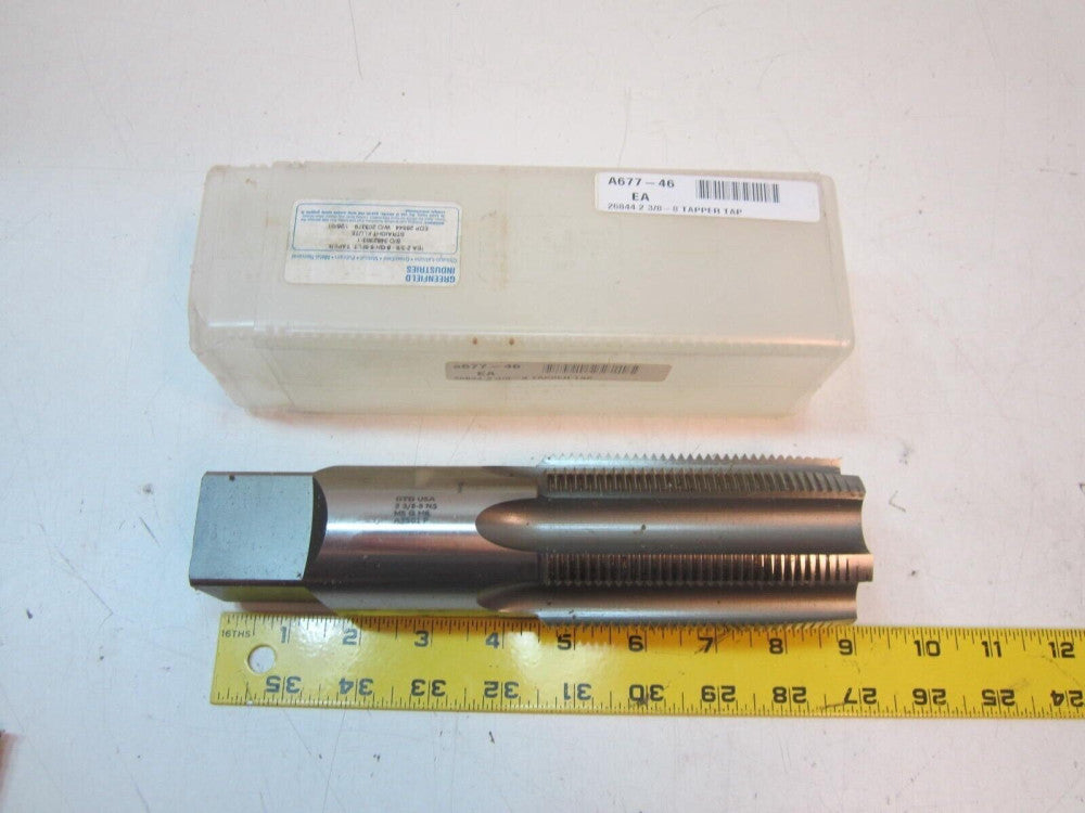Greenfield (26844) 2-3/8-8 GH-6 Straight Flute Bottoming Tap - Made in USA