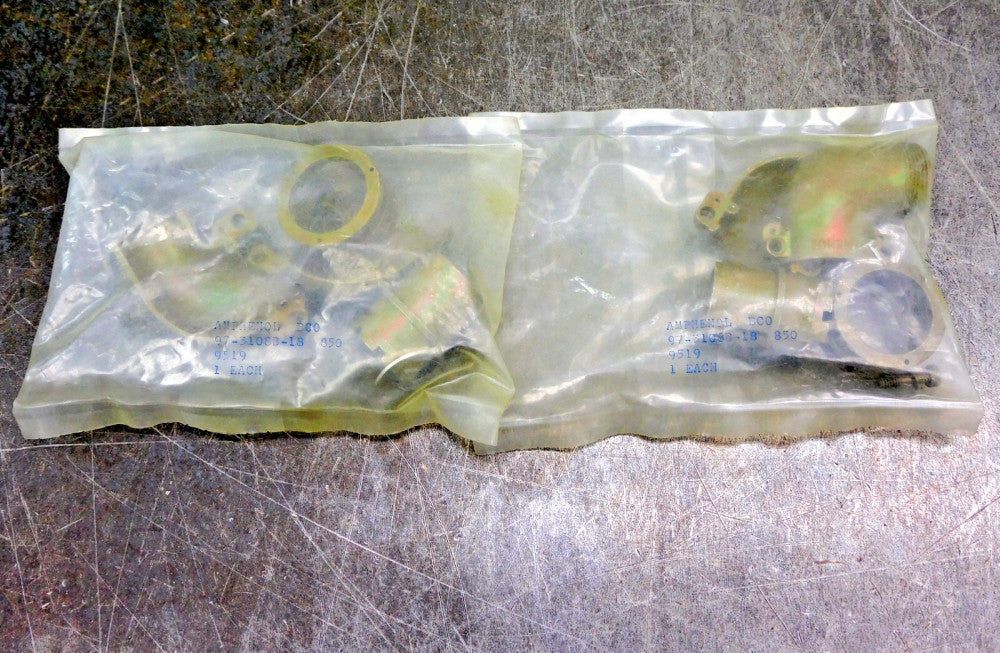Amphenol 97-3108B-18 Circular MIL Right Angle Backshells Plug Lot of Two (2)