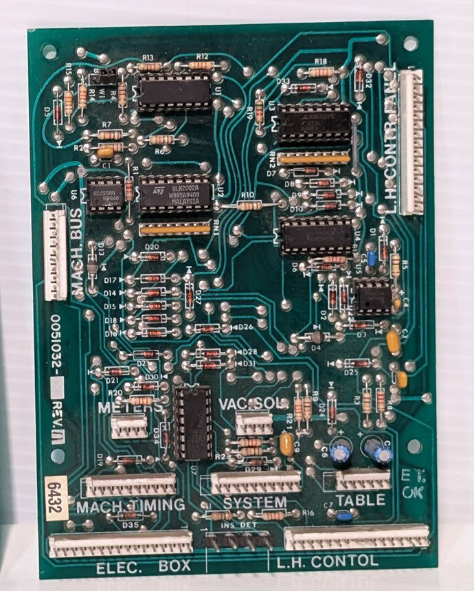 Bell & Howell 0051032 Rev 11 PCB Assembly, Machine Timing, Electrical Controller
