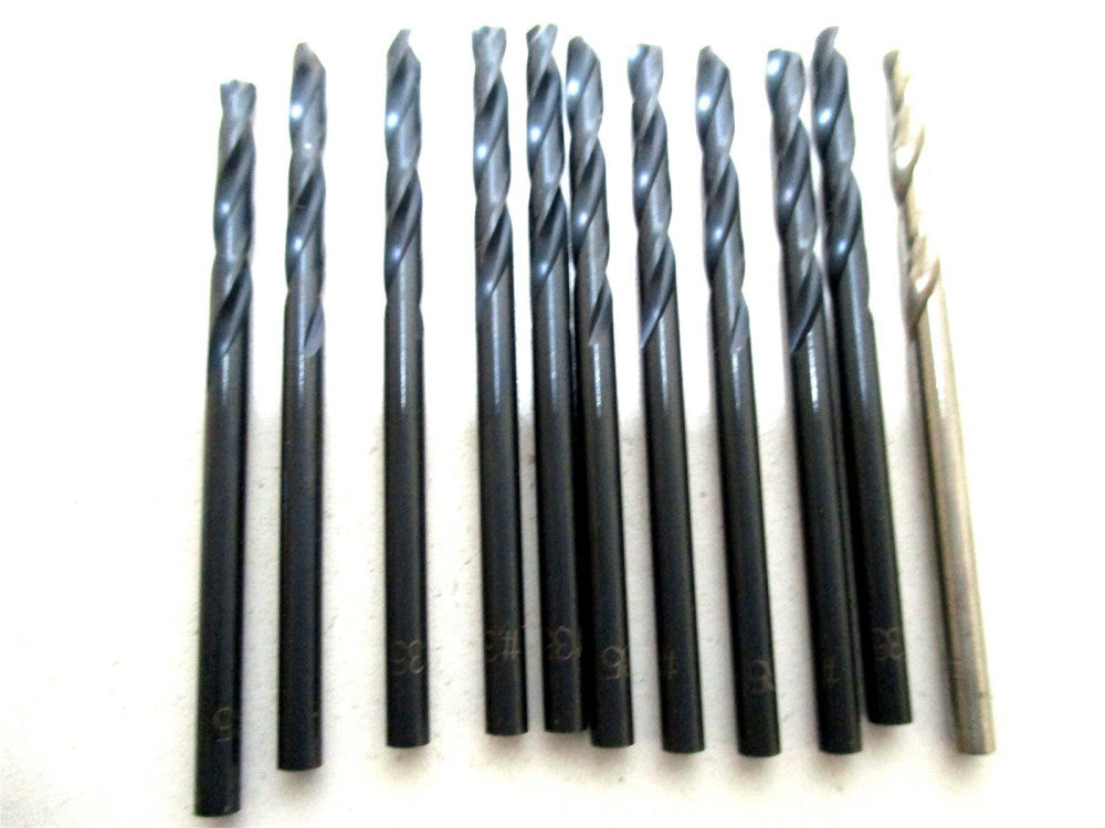 Nachi 1050844 #35 1-7/8 OAL 2-Flute RH HSS Screw Machine Length Stub Drill 11 PC