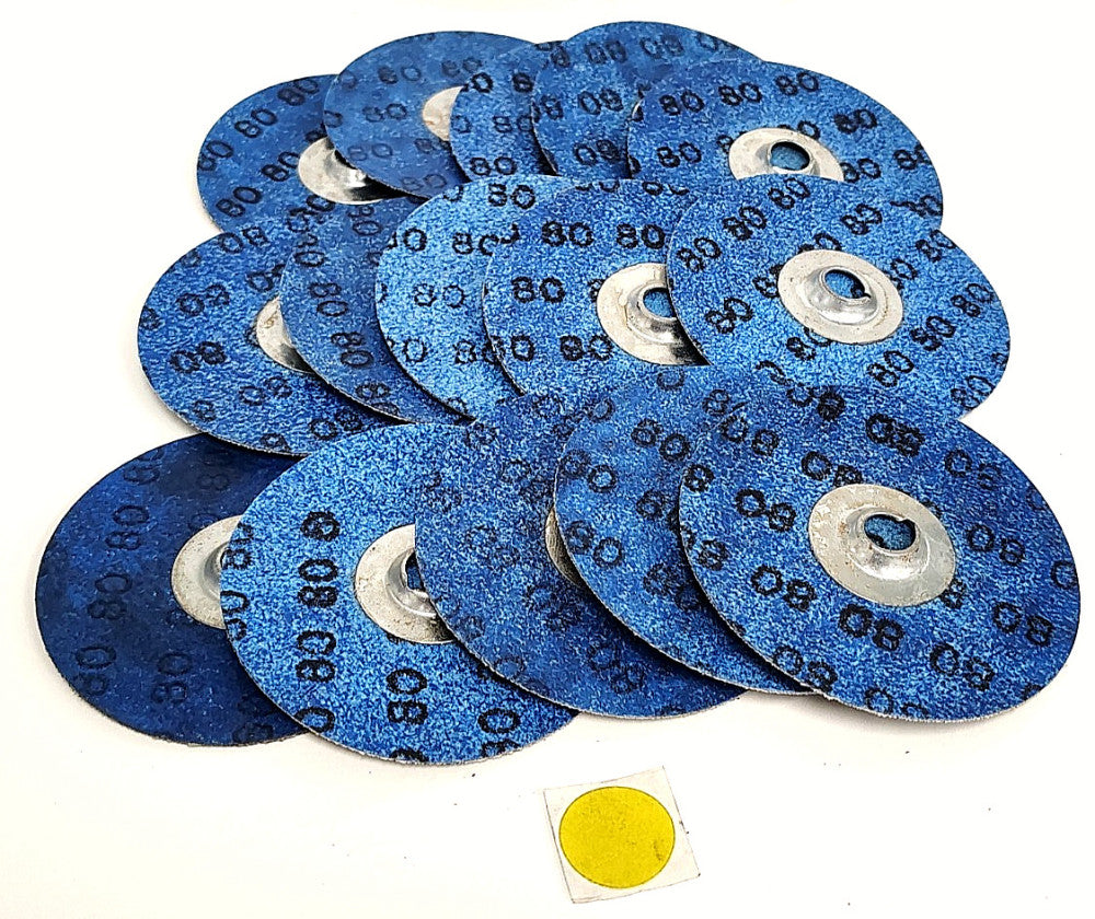 NORTON 80X GRIT 3" DIAM GRINDING DISKS ****LOT OF 15****