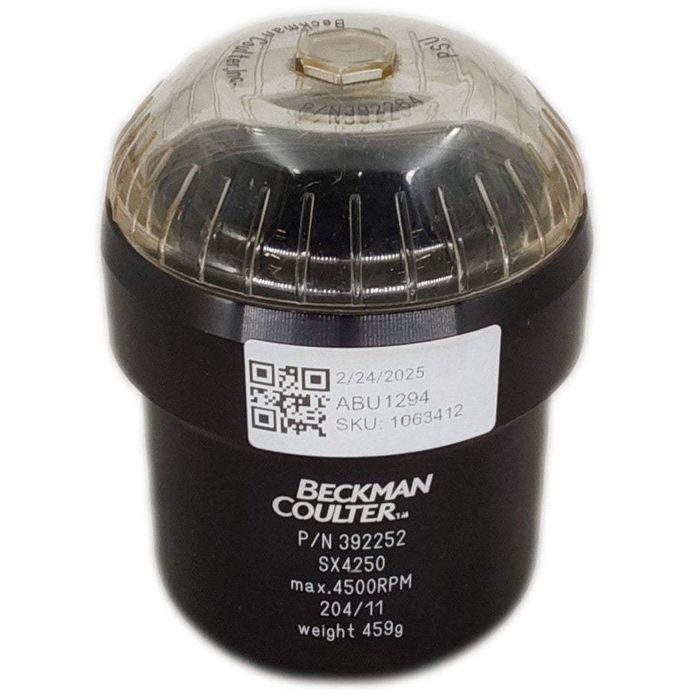 Beckman Coulter 4500RPM 459g Centrifuge Bucket W/lid 392252
