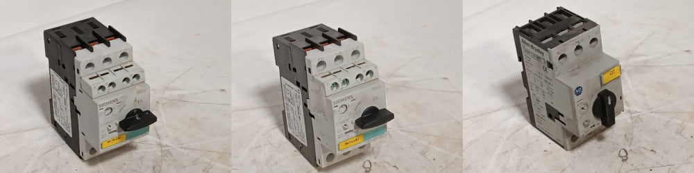 Lot Motor Breakers, Siemens 3RV21-1HA10 3RV21-1AA10, Allen-Bradley 140M-C2T-B63