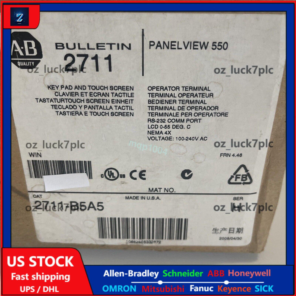 Allen Bradley 2711-B5A5 PanelView 550 US Free Tax