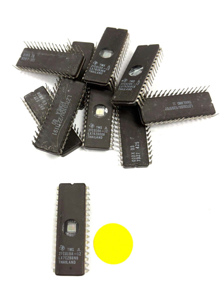 TEXAS INSTRUMENTS 32P INTERGRADED CIRCUIT 27C010A-12 LOT OF 10