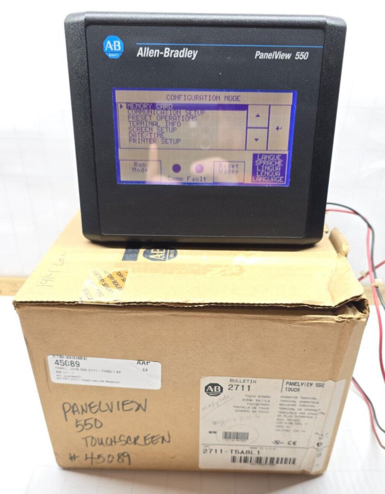 New Allen Bradley Panelview 550 Touchscreen Display Series B Rev B 2711-T5A8L1X