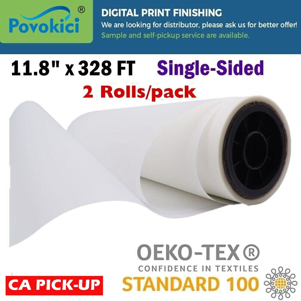 PICK-UP 2 Rolls 11.8" x328 FT Direct to Film Transfer Film Single Sided Hot Peel