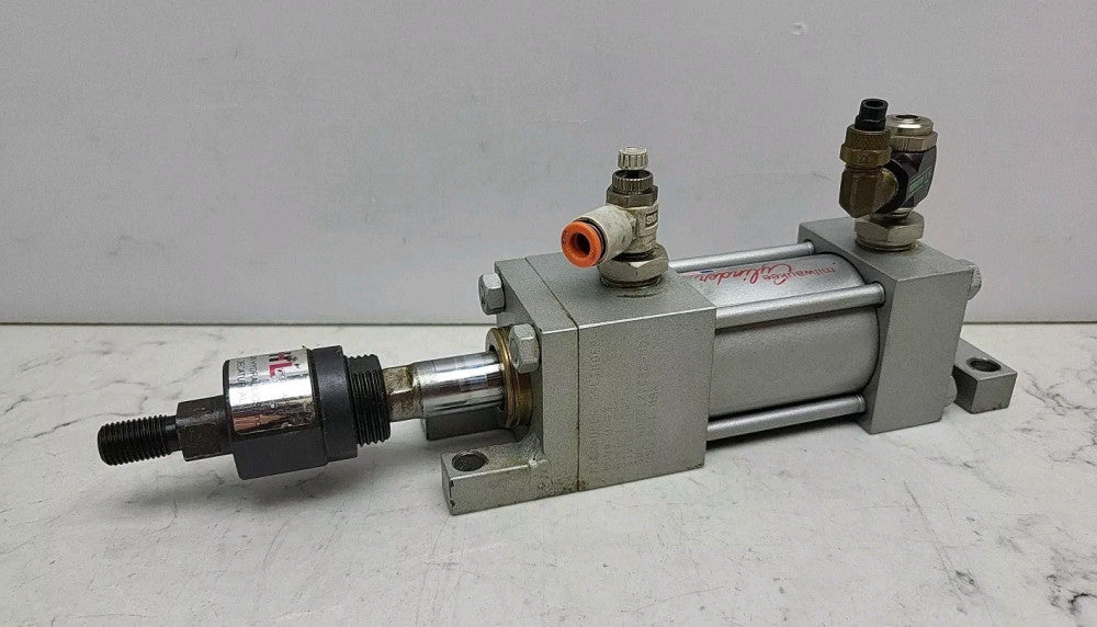 Milwaukee A-43 Pneumatic Cylinder 1.5" Bore 1" Stroke 250 Psi Eaton Rod Coupler