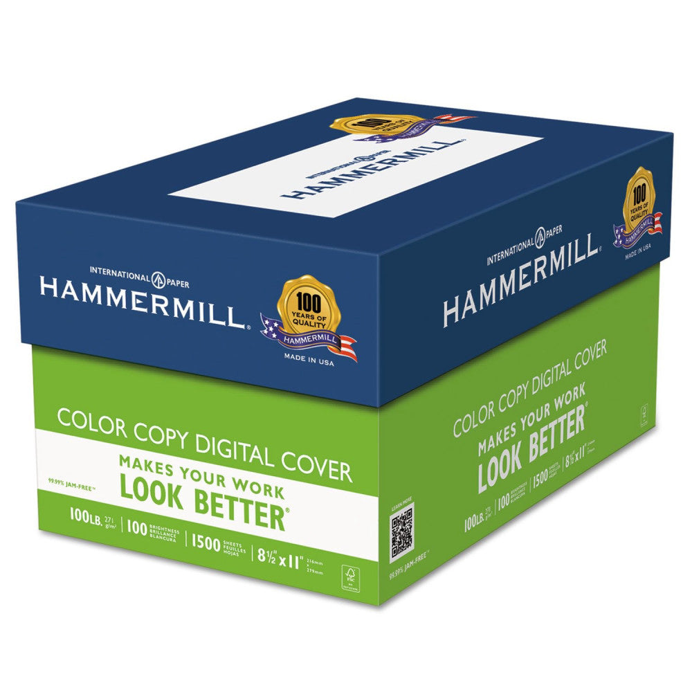 Hammermill 120024 Copier Digital Cover Stock 100 lbs. 8 1/2 x 11 Photo White 150