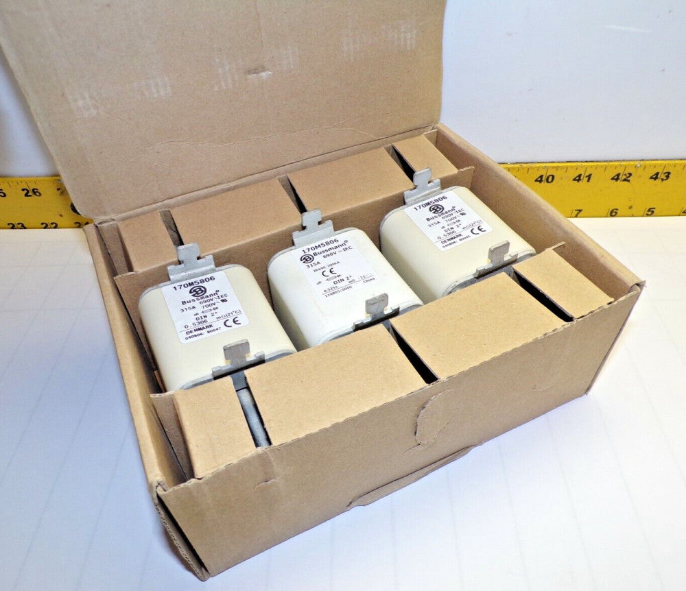 3) NEW BUSSMANN 315 AMP FUSES 690 VAC 170M5806 LOT OF 3