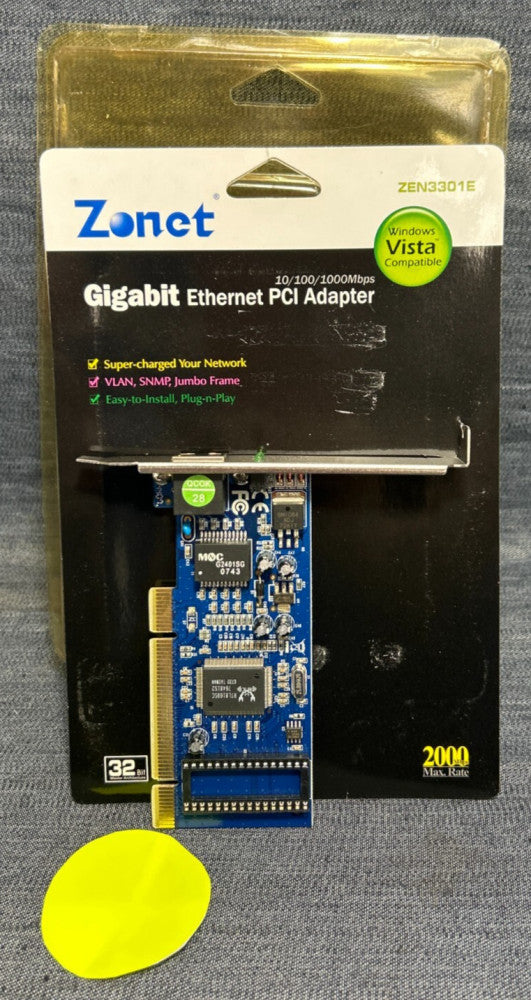 ZONET GIGABIT ETHERNET PCI ADAPTER ZEN3301E 10/100/1000 MBPS