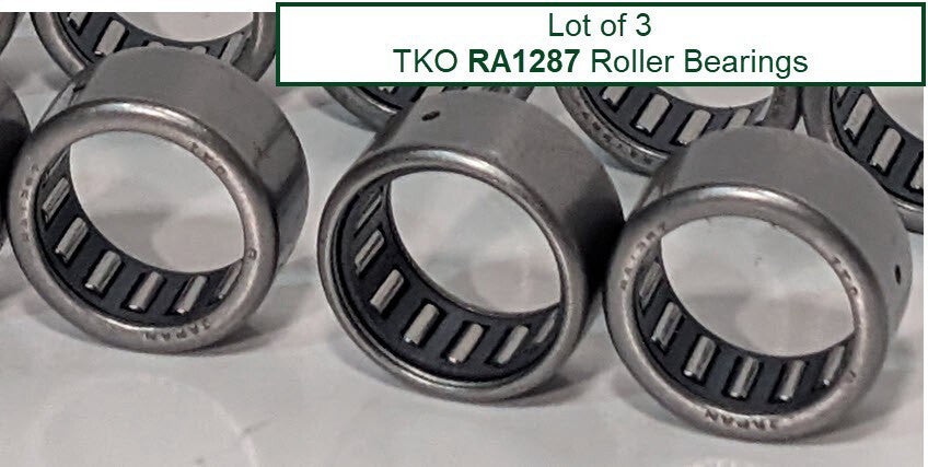 Lot of 3 TKO RA1287 Needle Roller Bearing, Oil Hole, 1" OD, Automotive