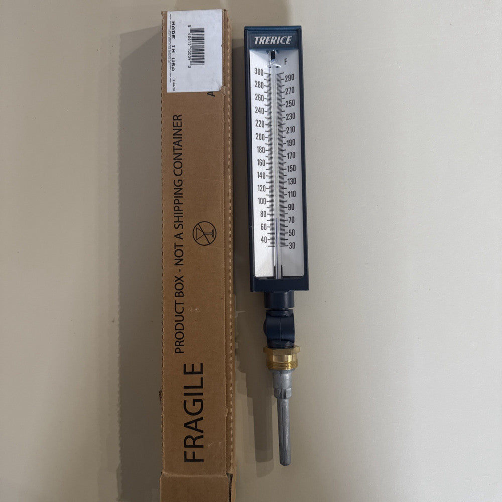 Trerice Industrial Thermometer BX9140308 30-300 F 3.5" Aluminum Stem