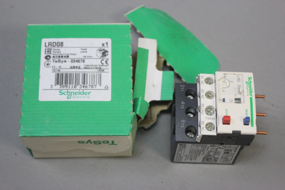 NEW SCHNEIDER OVERLOAD RELAY LRD08