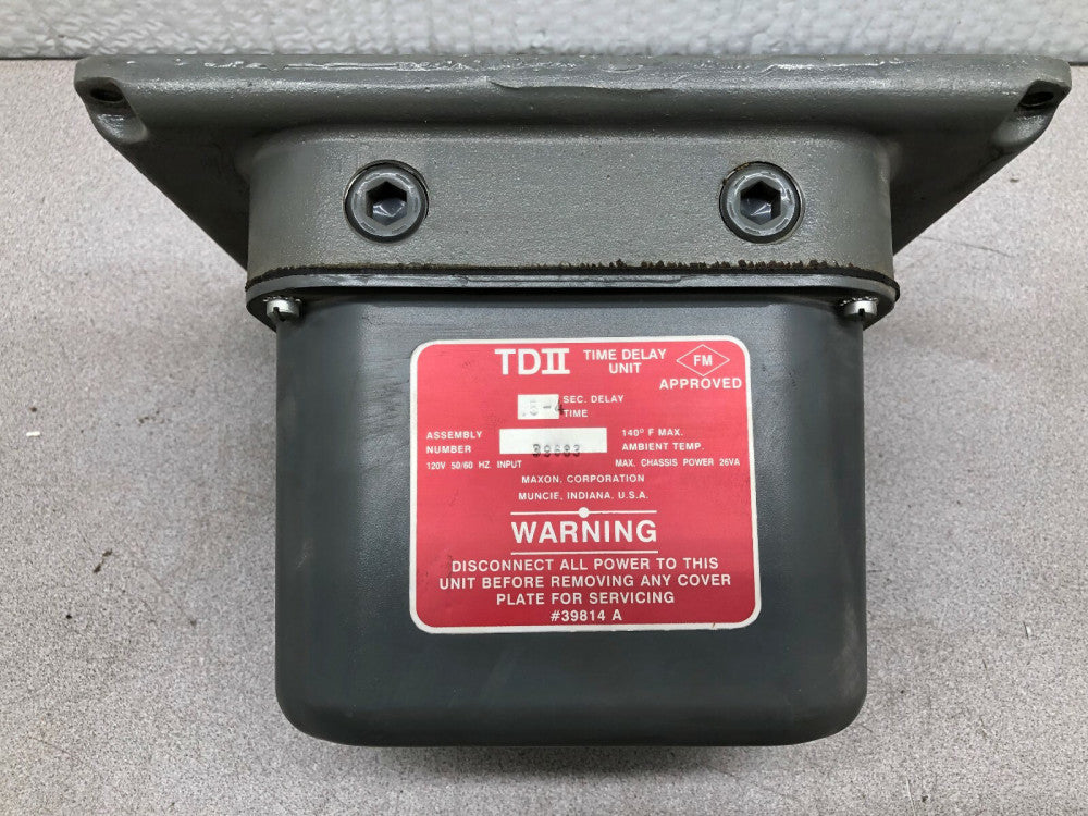 NEW NO BOX MAXON TDII .5-4 SEC 120 VAC DELAY TIME 39683