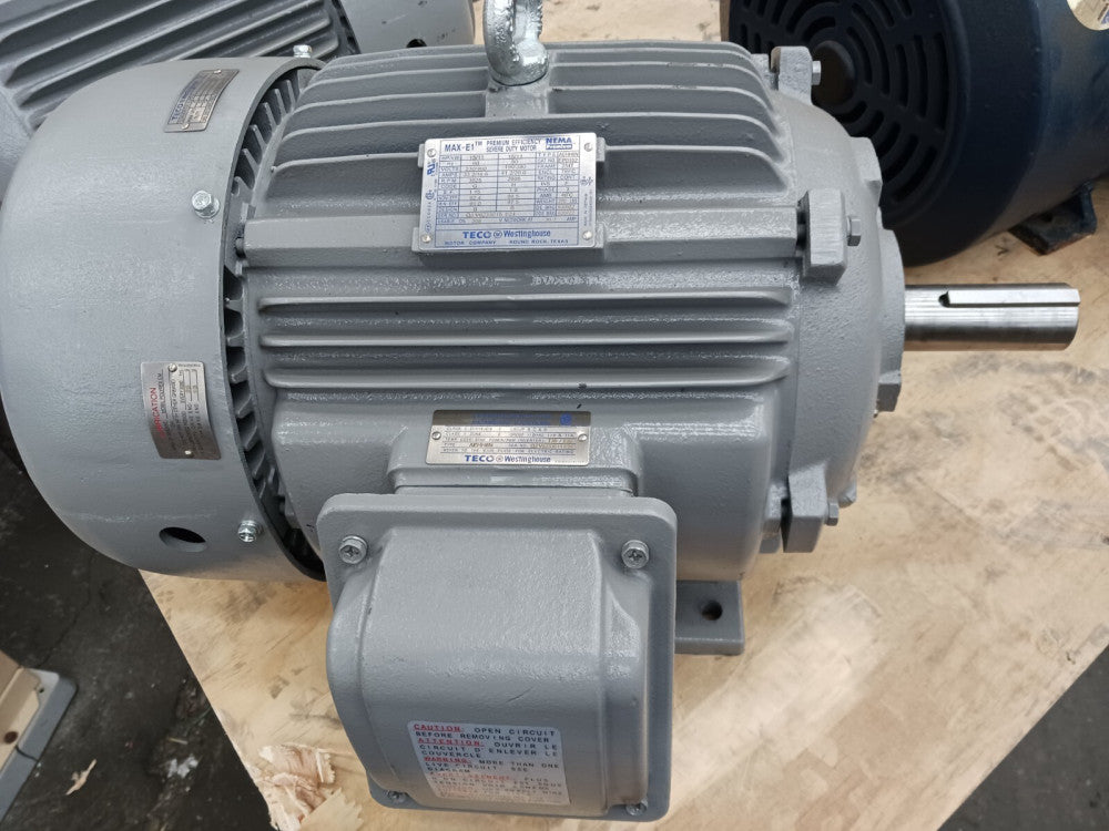 NEW TECO 15 HP AC ELECTRIC MOTOR 254T 230/460 VAC 3525 RPM TEFC EP0152