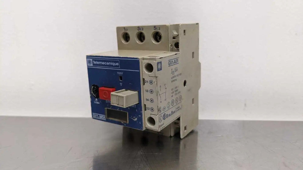 Telemecanique GV1-M06 Motor Protector Circuit Breaker 1-1.6A GV1-A01 Auxiliary C