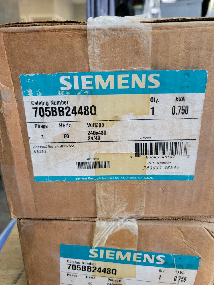 1 SIEMENS TRANSFORMER 705BB0448Q 0.750 KVA