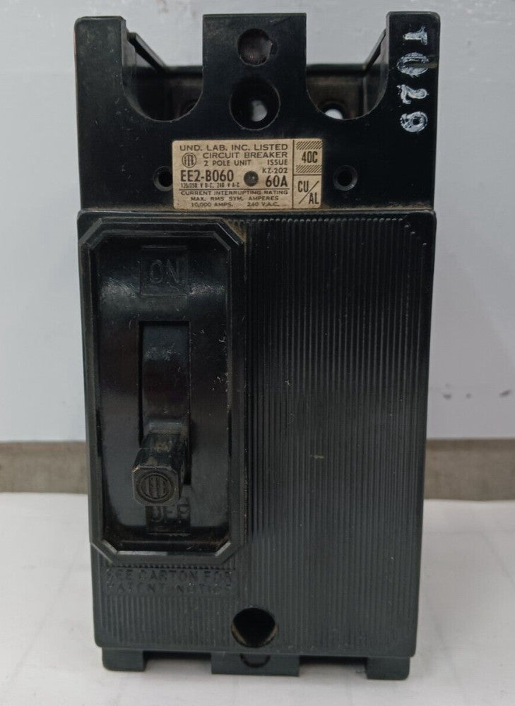 SIEMENS ITE 60 AMP CIRCUIT BREAKER 2 POLE 240 VAC EE2-B060